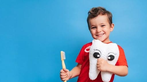 little boy smiling