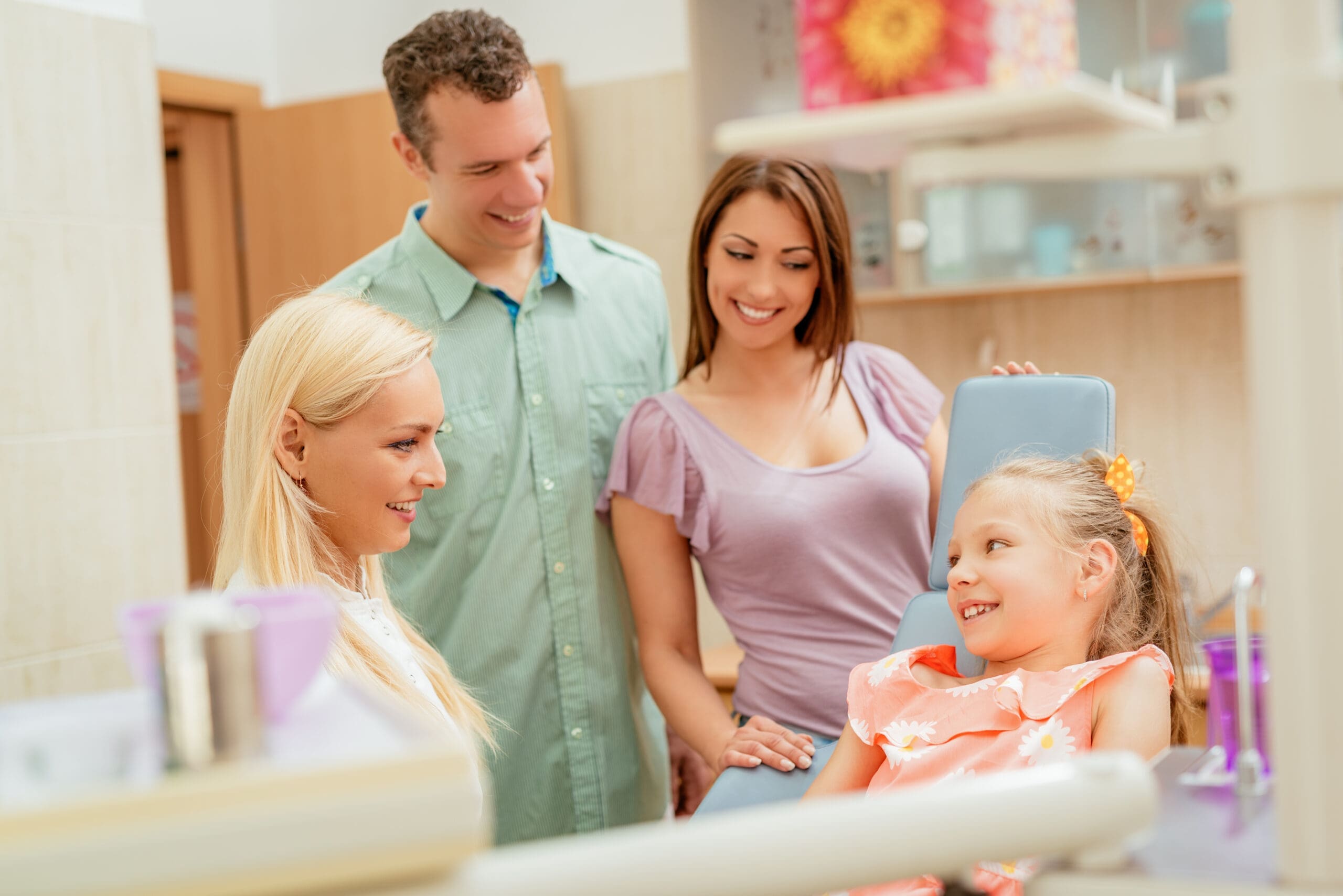 family at the dentist